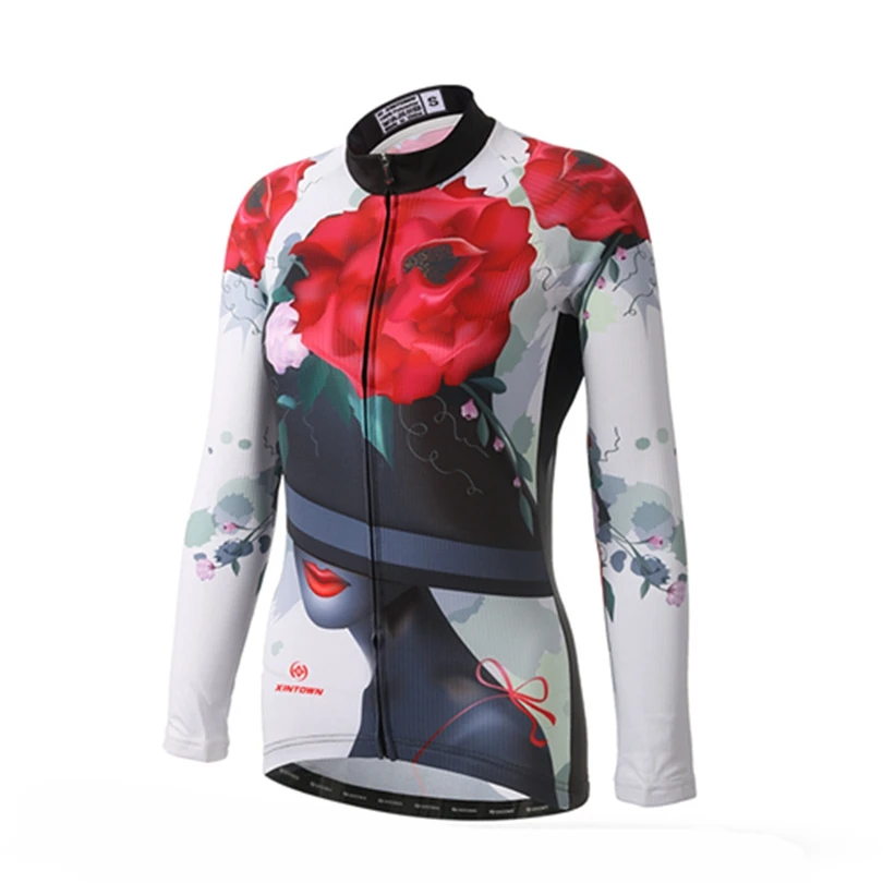 XINTOWN Pro Team осень Ropa Ciclismo Для женщин с длинным рукавом велосипед Одежда Майо Топы