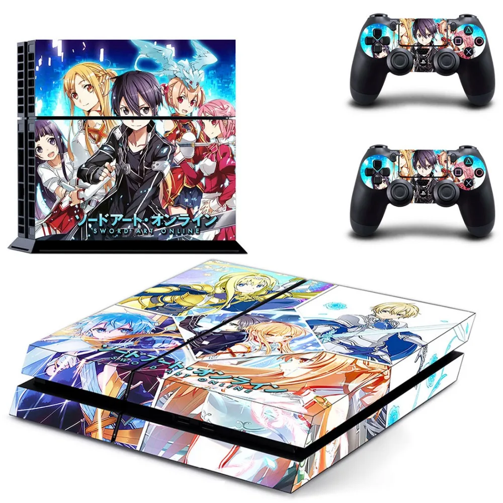 Sword Art Online PS4 наклейка на всю кожу лицевые панели для консоли и контроллера Sony
