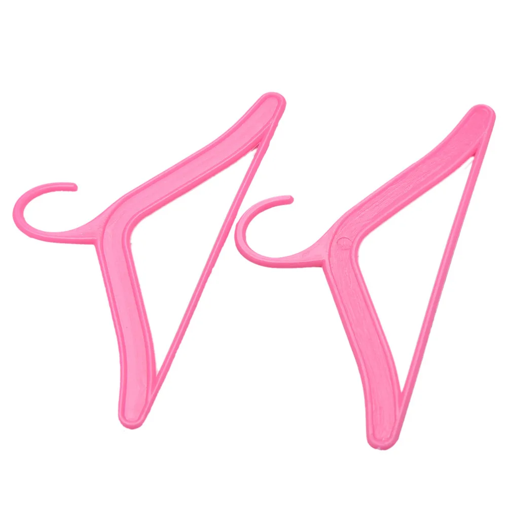 20 шт. розовые вешалки для одежды кукол ролевые подарки девочек куклы аксессуары s