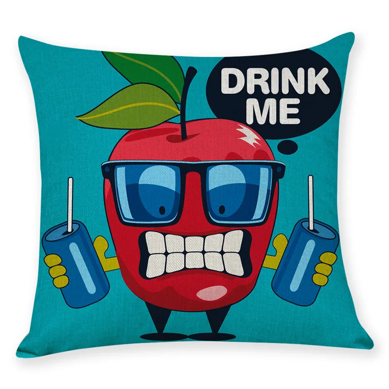 

Fashion new creative North America exaggerated funny cartoon cotton linen pillowcase Car home decoration sofa cushion cover