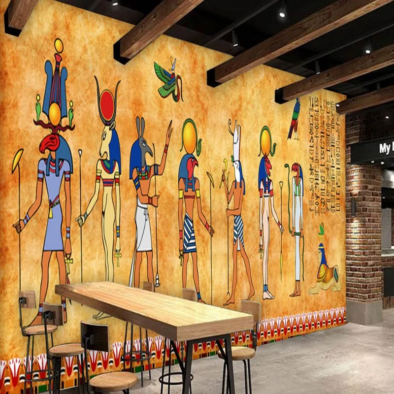 3D photo wallpaper Retro Egyptian fresco custom bedroom living room bar restaurant background wall mural | Обустройство дома
