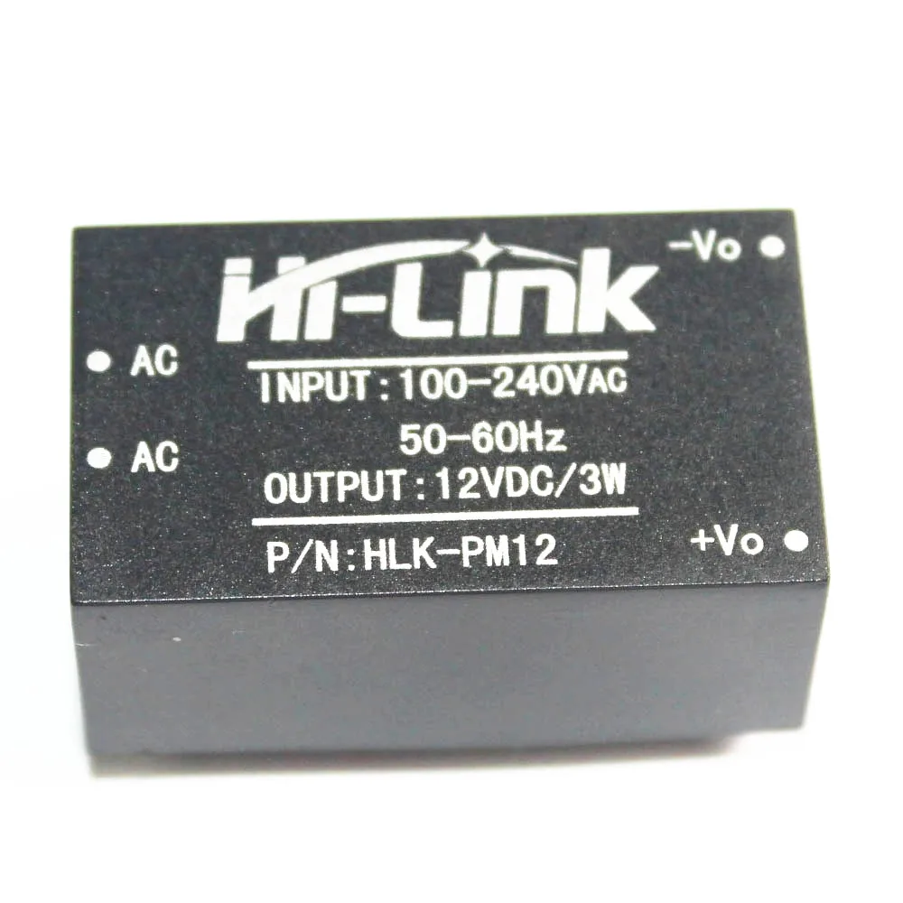 

1PCS HLK-PM12 AC-DC 220V to 12V 3W Buck Step Down Power Supply Module Convert