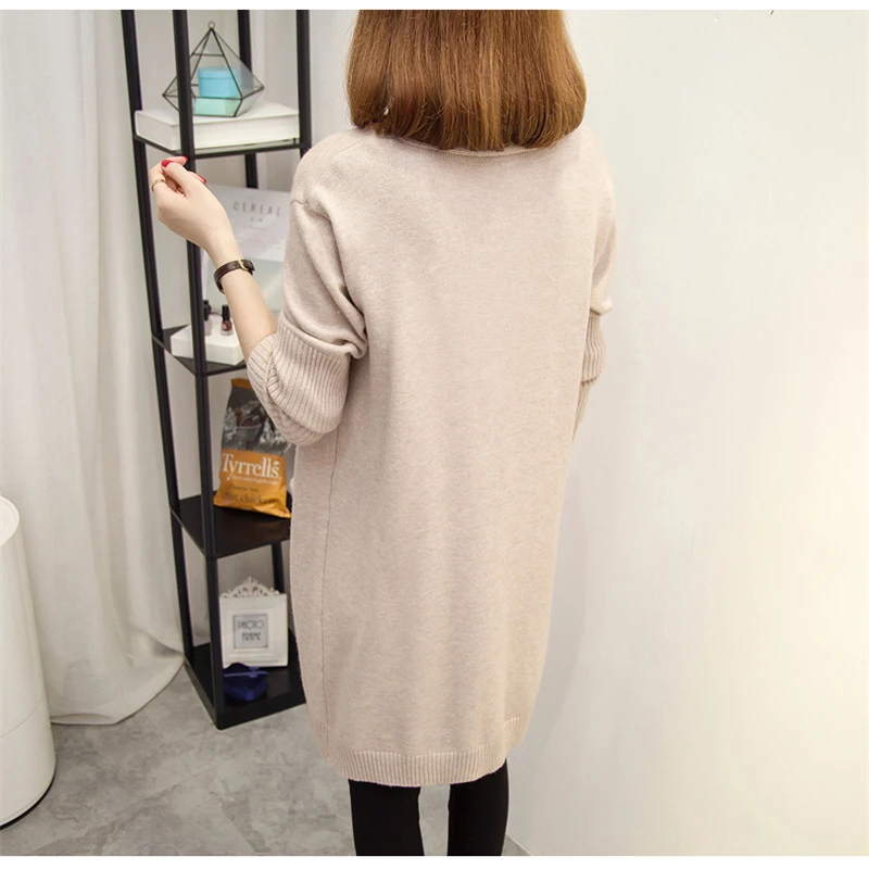 Женский вязаный кардиган с V образным вырезом и длинными рукавами| |