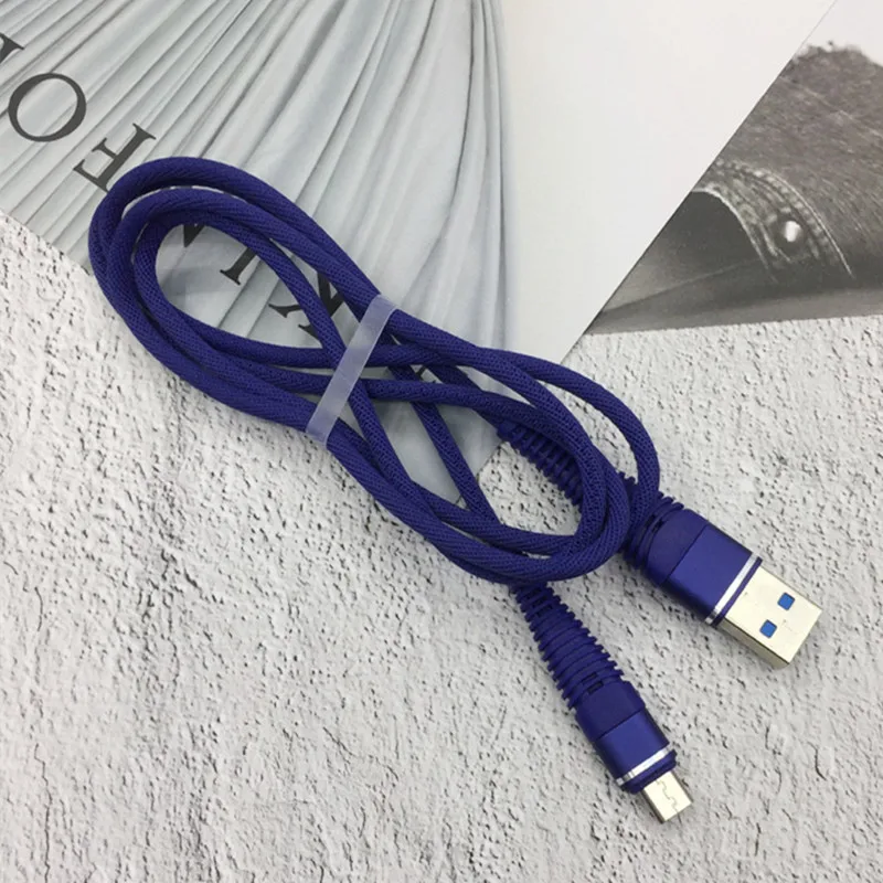 Нейлоновый металлический Шнур Micro USB для быстрой зарядки samsung galaxy s6 s7 edge j1 j3 j4 j5 j6 j7
