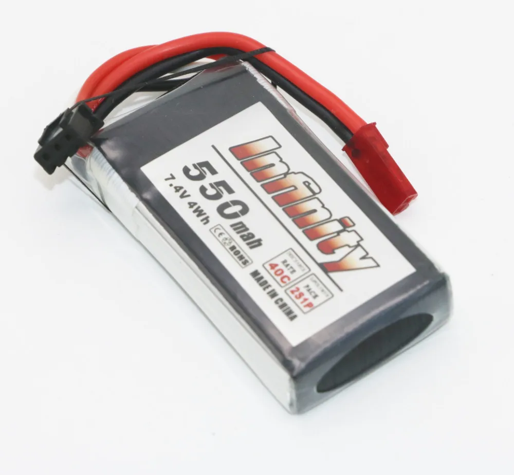 Infinity перезаряжаемая Lipo батарея 2S 7 4 V 550mAh 40C JST Разъем для RC квадрокоптера | Игрушки