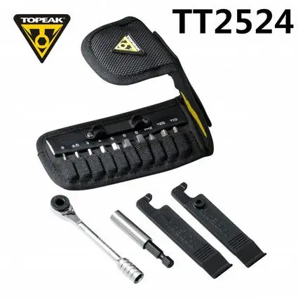 Topeak TT2524 трещотка Rocket Lite функциональные инструменты для горного велосипеда T10/T25 Torx цепь контактный выключатель шестигранный ключ торцевой набор - Цвет: TT2524