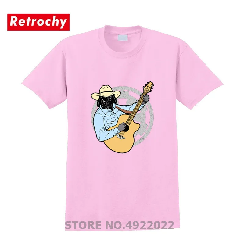 Забавные Дарт Вейдер гитара Мужская футболка Ретро Уличная Футболка стильная