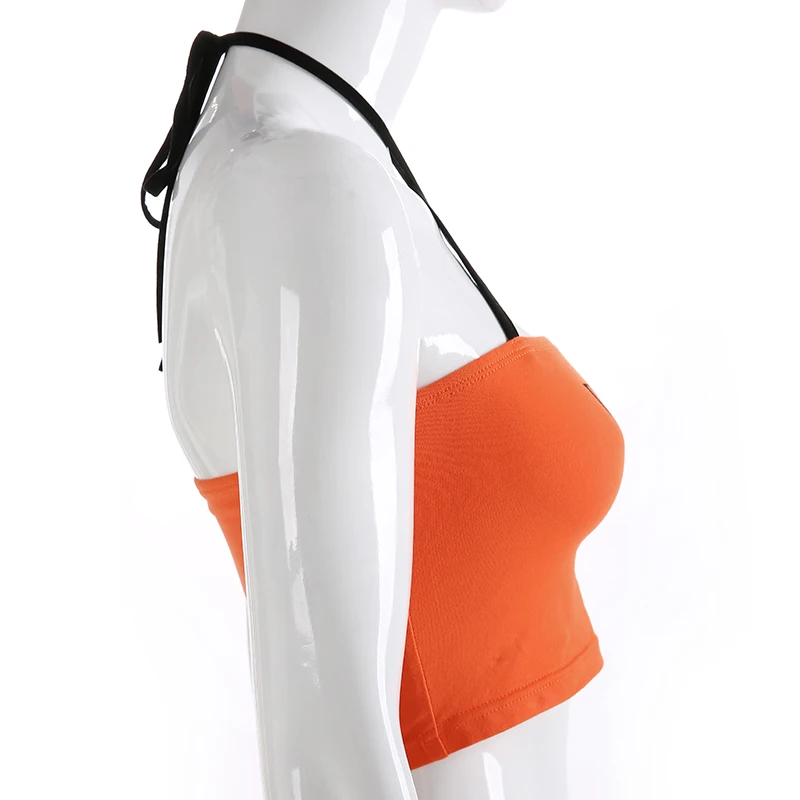 Женская майка с буквенным принтом пикантные топы открытой спиной бандажный