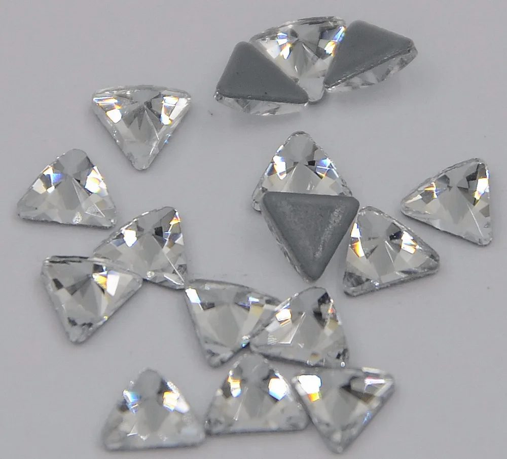 AAAA+ Best Quality 5mm Triangular Crystal Clear DMC Hot Fix Rhinestone More Shiny Super Bright Hotfix Iron On Stones. | Дом и сад