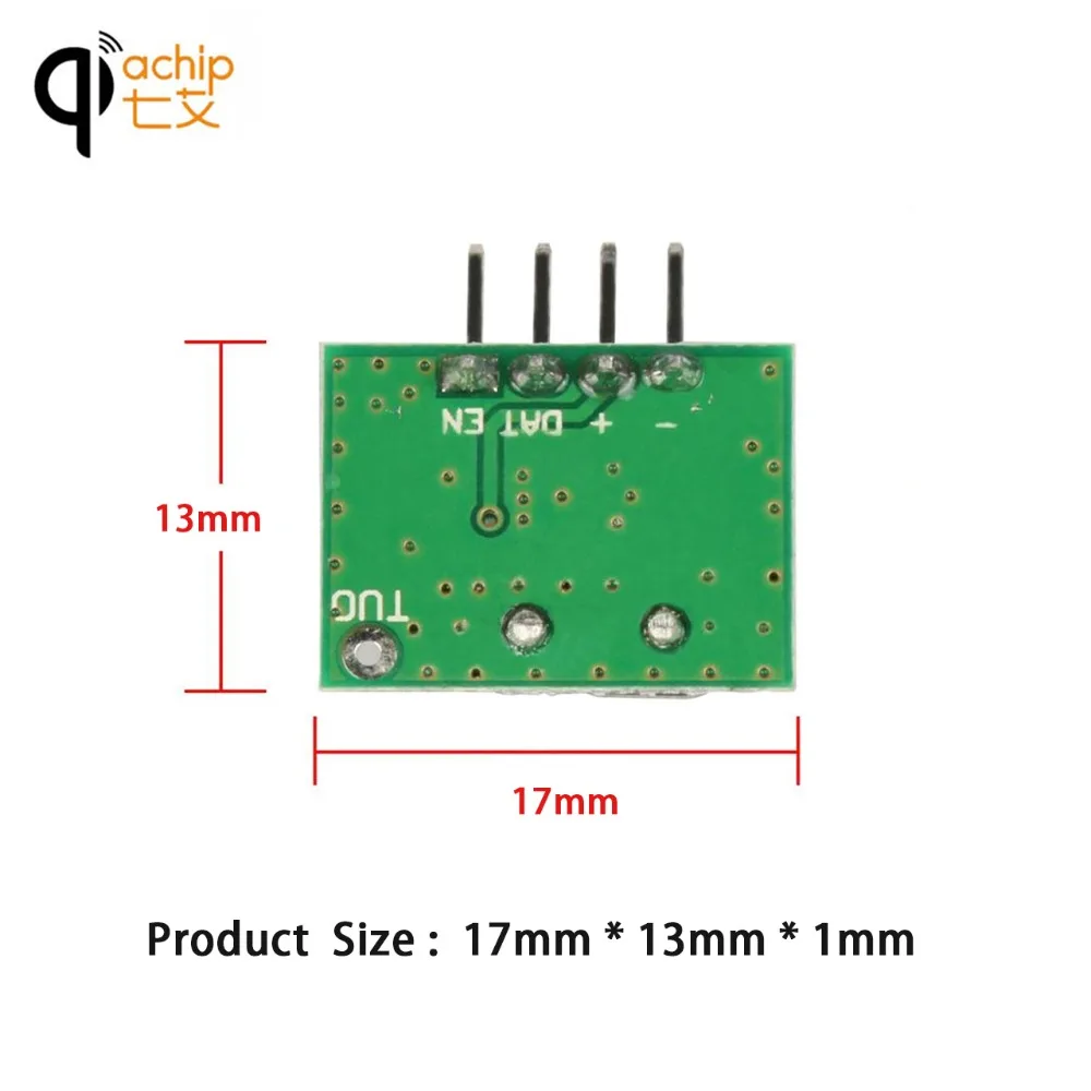 QIACHIP 433 мгц радиочастотный передатчик Супергетеродинный ASK модуль DC 1CH для MCU Arduino