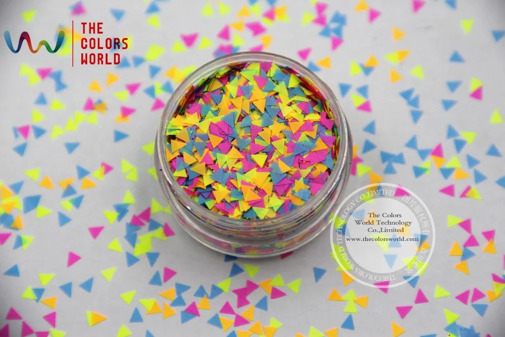 TF3 369 смешанные цвета и треугольные формы блеск для дизайна ногтей гель лак клей