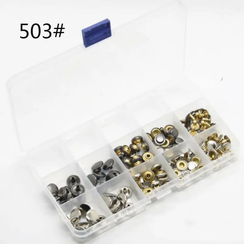 4-12.5mm 30 комплектов набор крепежных деталей 2 цвета металлические кнопки с 4 шт. крепежные инструменты для кожи, пальто, пуховик, Je - Цвет: 4-12.5mm