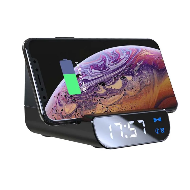 Многофункциональный внешний аккумулятор Bluetooth громкоговоритель будильник