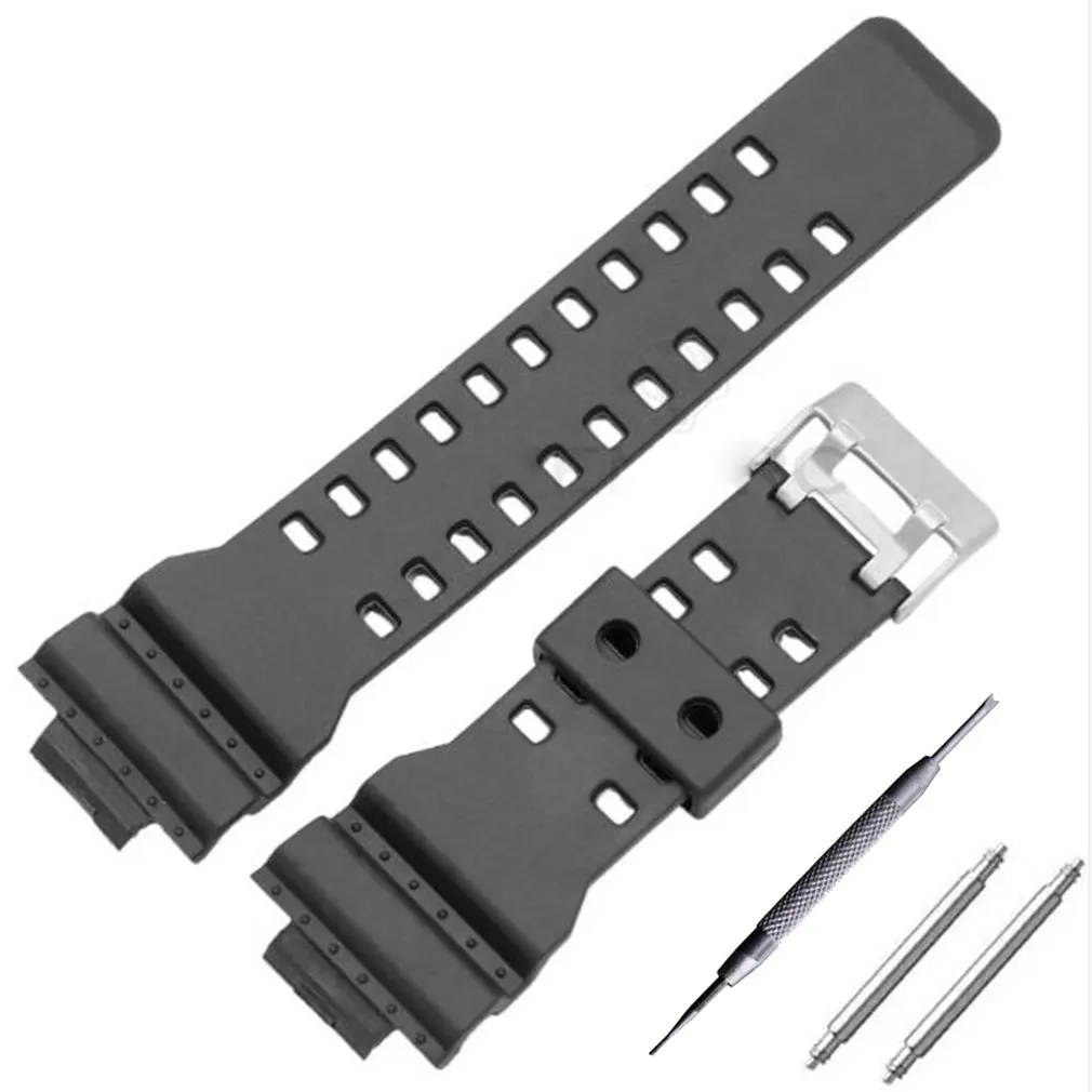 

New 16mm Silicone Rubber Watch Band Strap Fit For G Shock Replacement Black Waterproof Watchbands Accessories