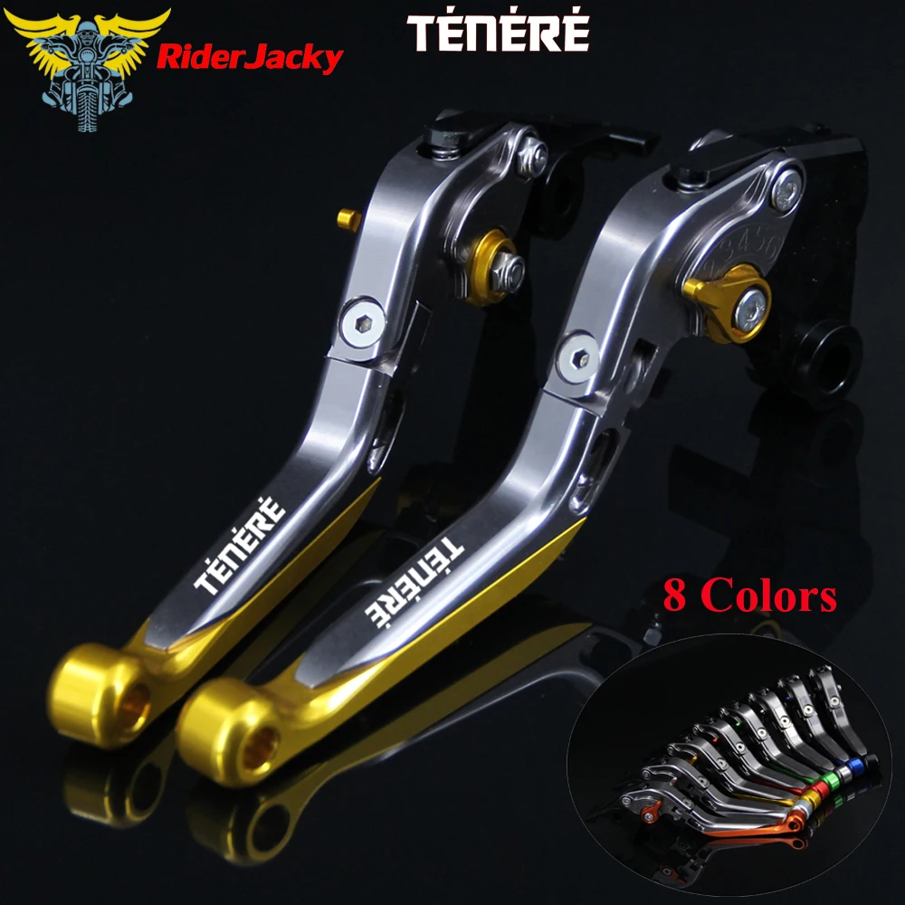 Логотип TENERE золотой + Титан для Yamaha XT600 Z Tenere 1984 1986 1985 84 86 CNC Складные Выдвижные