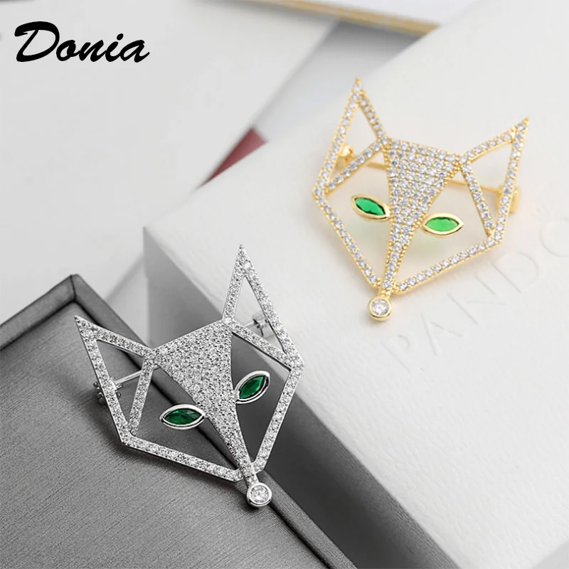 Ювелирные изделия donia милая маленькая лиса медная микро инкрустированная AAA