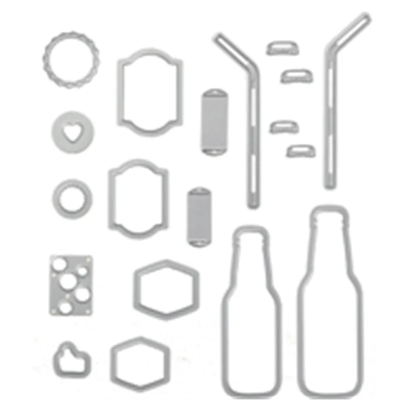 Бутылка соломы металлические трафареты для пресс формы скрапбукинга DIY