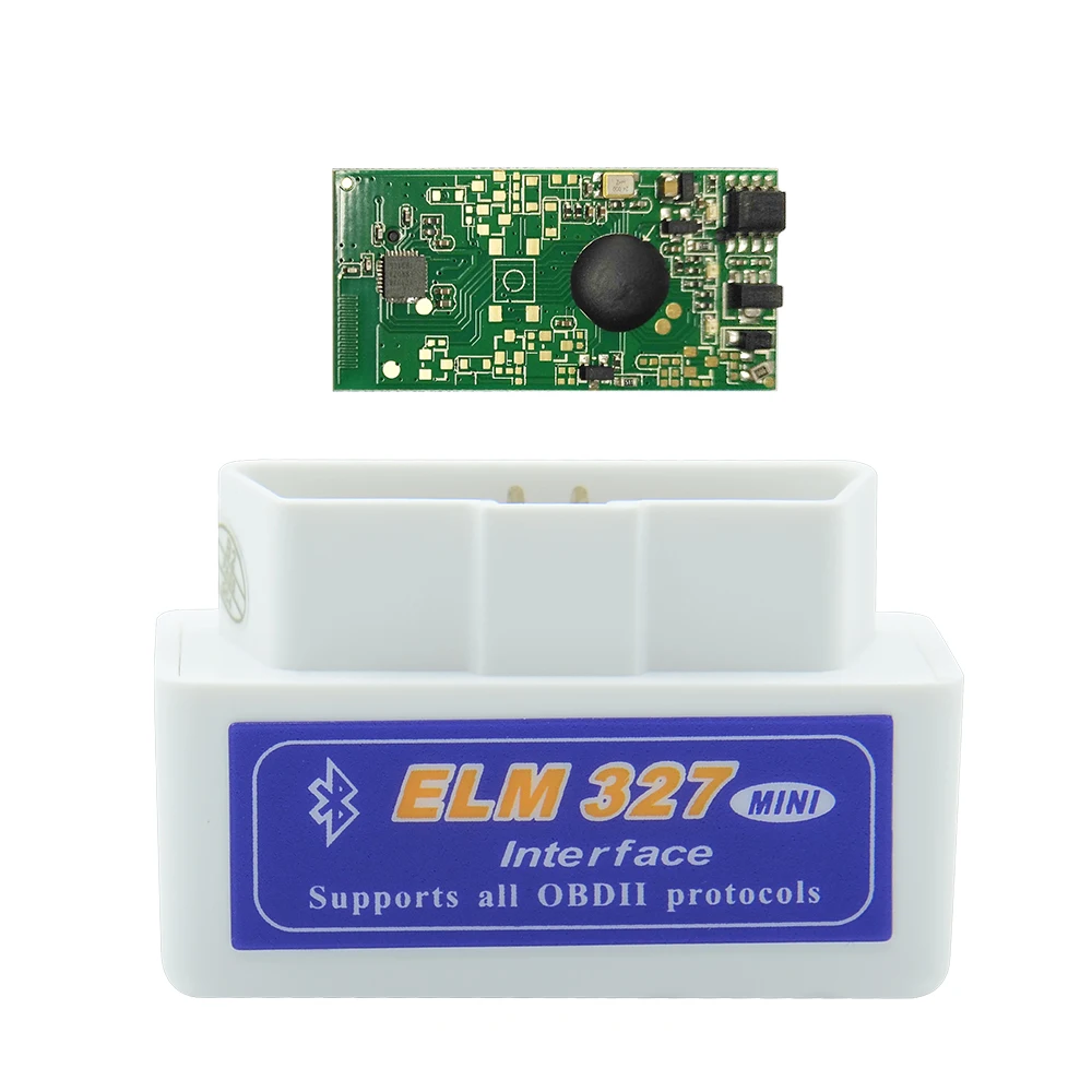 2019 Новый V2.1 Супер Белый Мини ELM 327 Bluetooth OBD2 / OBDII ELM327 Авто сканер штрих кода в