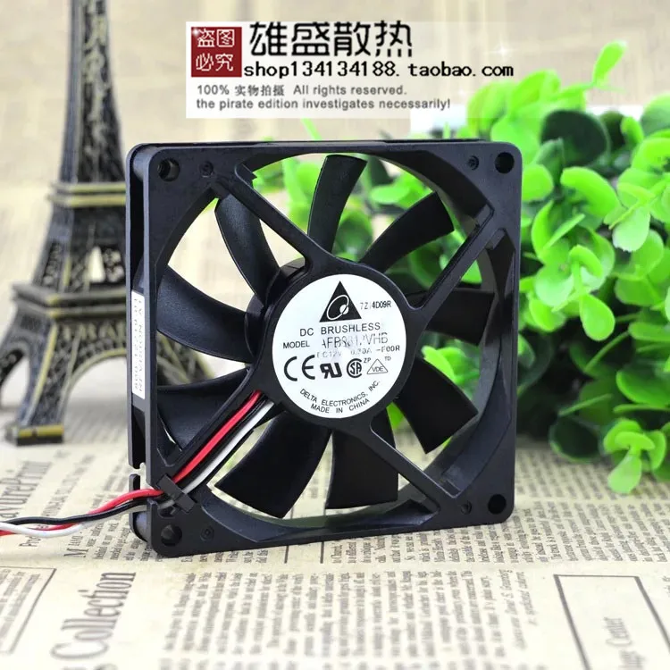 Бесплатная доставка оригинальный Delta 8015 0.30A 8 см 12 В AFB0812VHB 80*80*15 мм CPU двойной