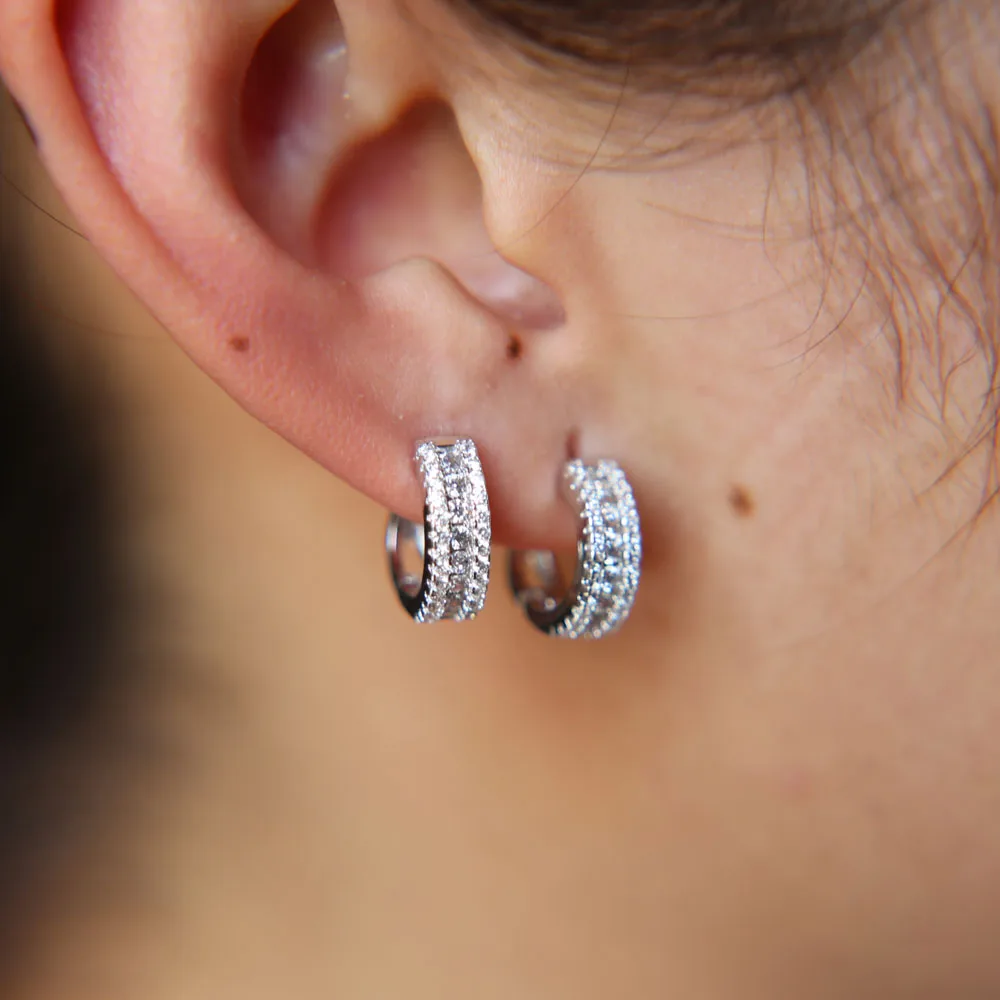 Комплект женских свадебных украшений с фианитами роскошные сверкающие