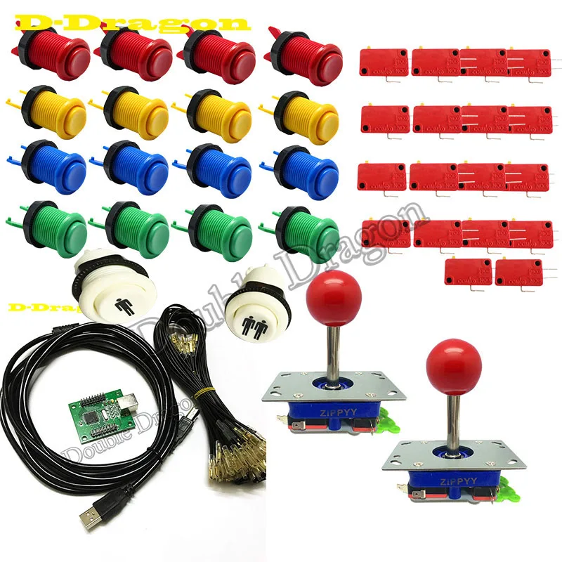 

Arcade DIY Mame Raspberry PI Game Replacement Part Kit with 4 8 Way ZIPPY Joystick Arcade Push Button 1p / 2p Player Buttons