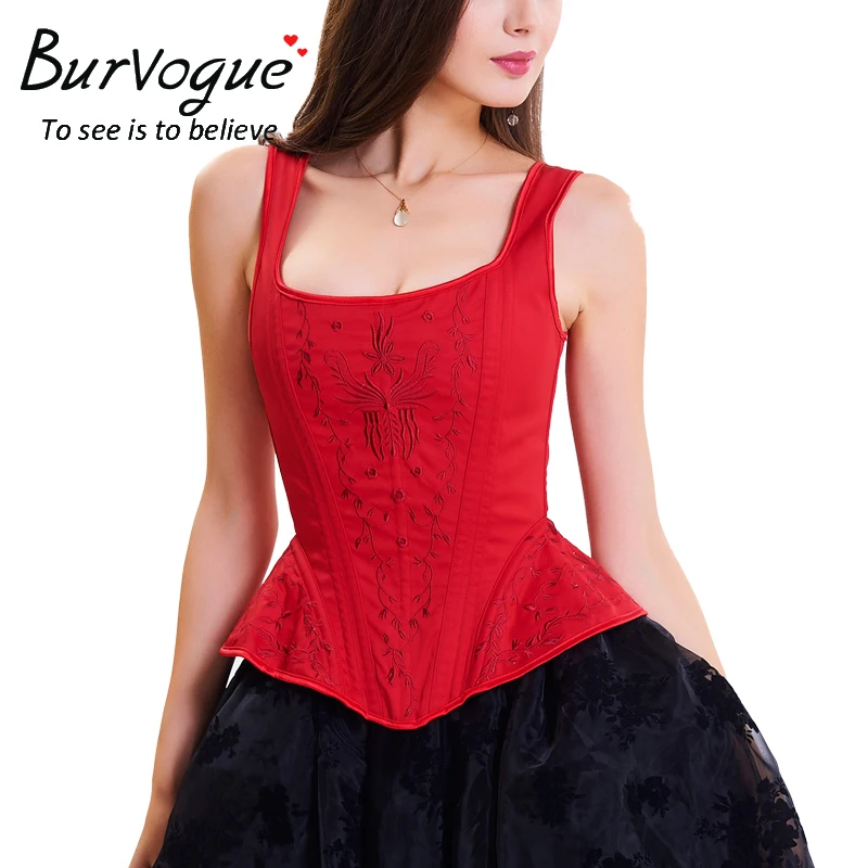 Burvogue стимпанк корсеты и бюстье топ с бретельками пояс контроль корсет на молнии