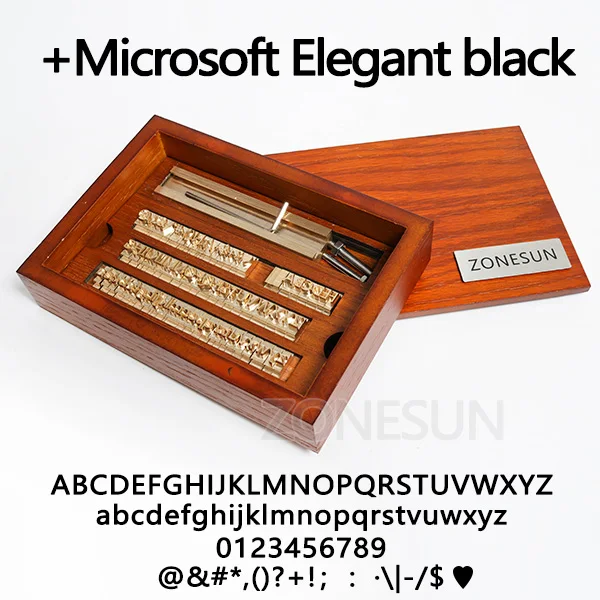 MEB with wood box ZONESUN 6 мм т слот 10 см приспособление+ 52 буквы алфавита+ 10 цифр+ 20 символ на заказ кожа штамп тяга инструмент брендинг Железный станок - Цвет: MEB with wood box