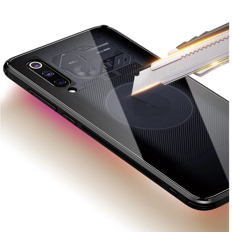 Vpower Mi9 Glass Patterned Case for Xiaomi SE Protector Back Cover Silicone Soft Edge Coque mi 9 M9 Cases | Мобильные телефоны и
