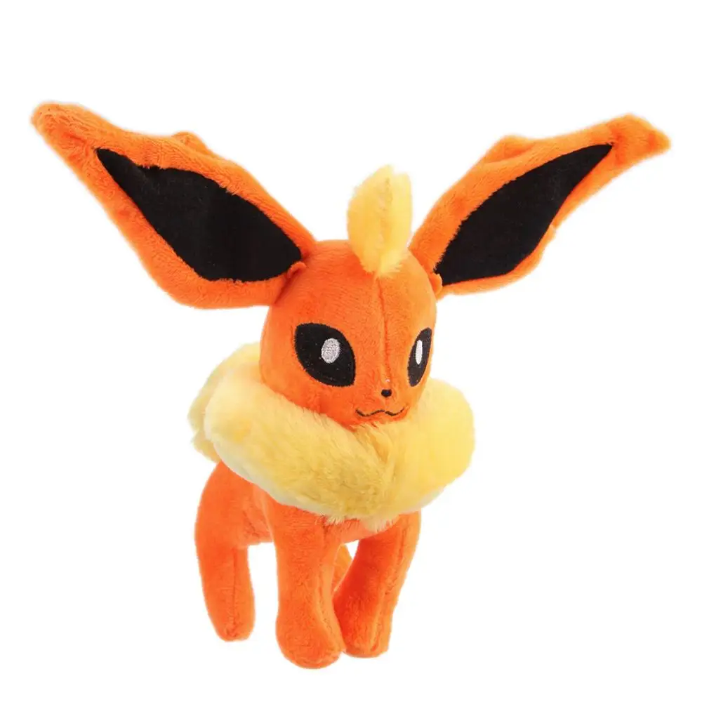 Цвет: желтый 18 стилей " Плюшевые игрушки стоят/сидя Sylveon Umbreon Eevee Espeon Vaporeon Flareon Leafeon чучело плюшевые куклы игрушки - Цвет: Цвет: желтый