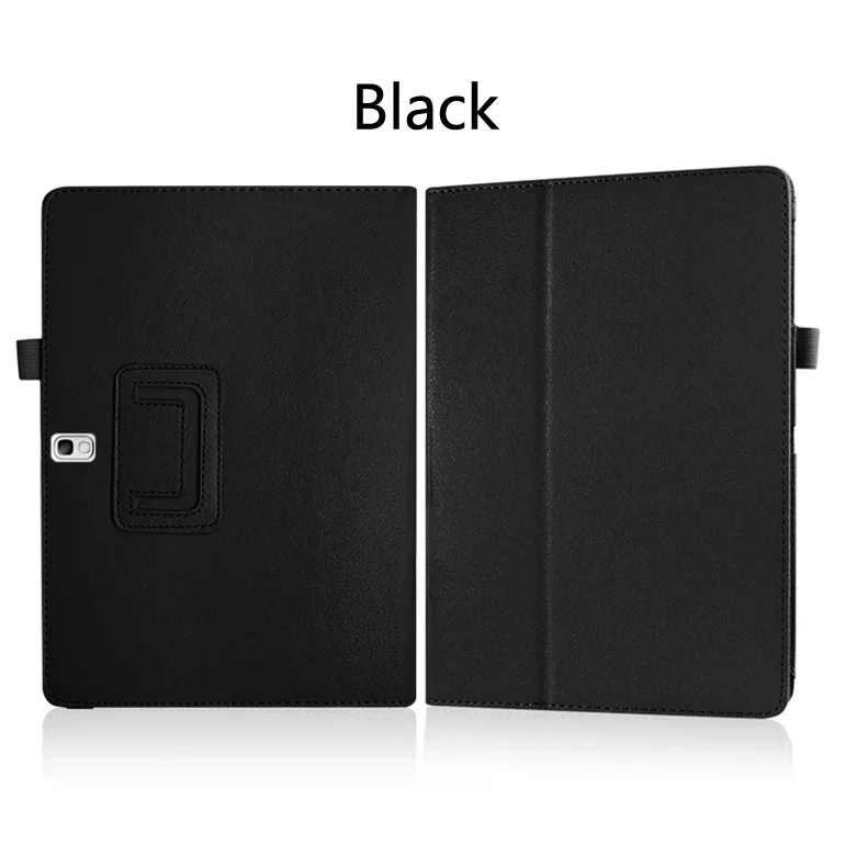 Black Для samsung Galaxy Tab S 10,5 T800 T805 10,5 дюймов планшет Высокое качество Личи шаблон pu кожаный чехол - Цвет: Black