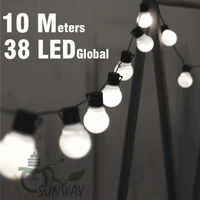10m led string lights with 38pcs g50 white globe for indoor outdoor garden party patio decoration and connectable plug included