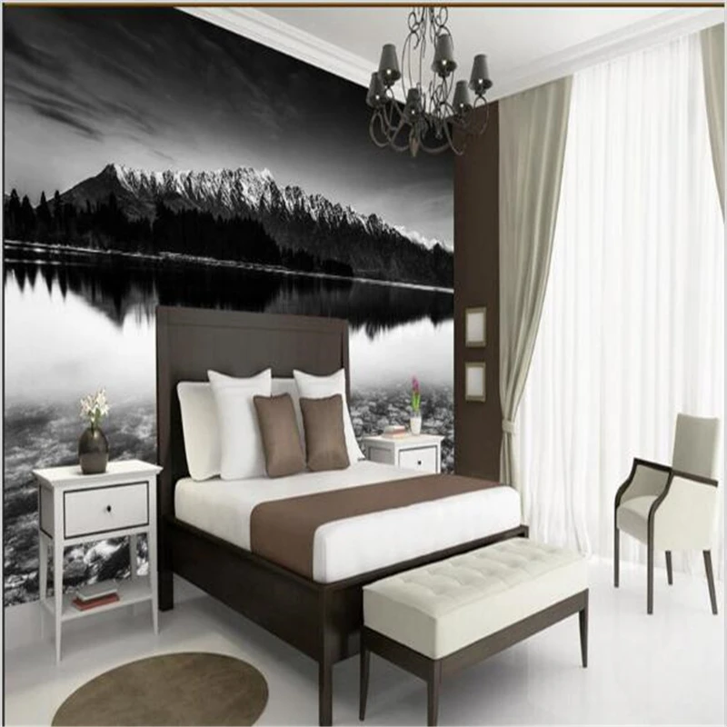 3d обои для фотосъемки с изображением снежного горного озера Современная