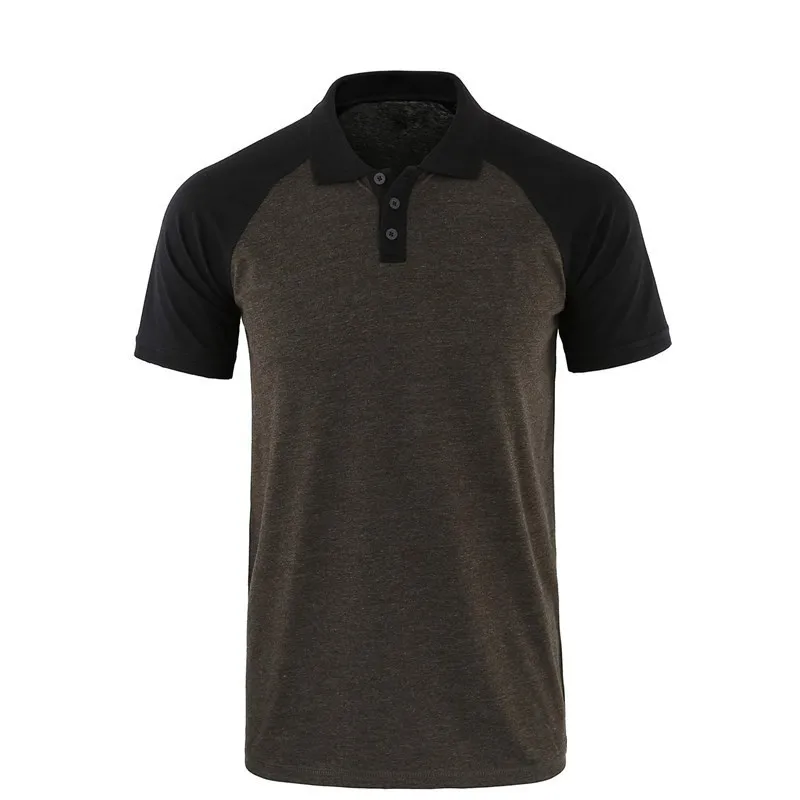 Мужская тактическая футболка с коротким рукавом и отворотом мужская летняя