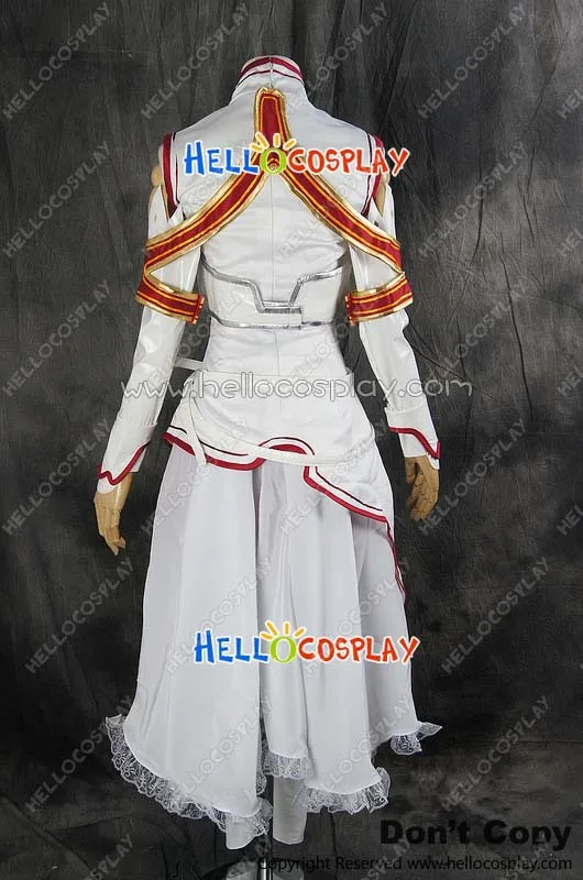 Sword Art Online Cosplay Asuna Yuuki White Uniform Dress Costume H008 |