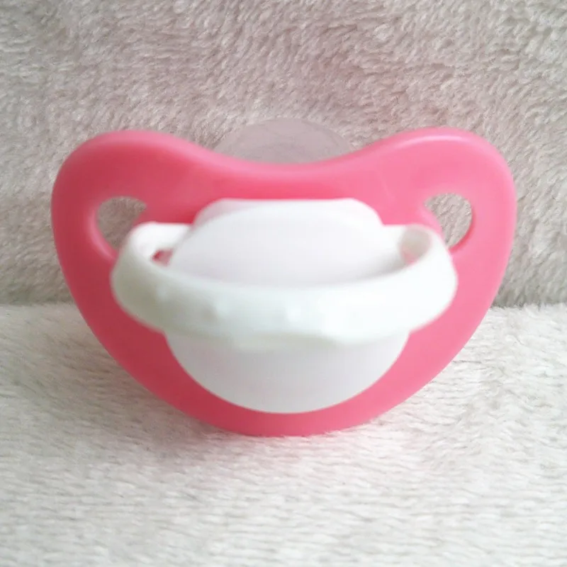 Pacifier Pink round Силиконовая пустышка для малышей, пустышка для малышей, Ортодонтические соски, прорезыватель, пустышка, ниппель для клипа, соска, безопасная - Цвет: Pacifier Pink round