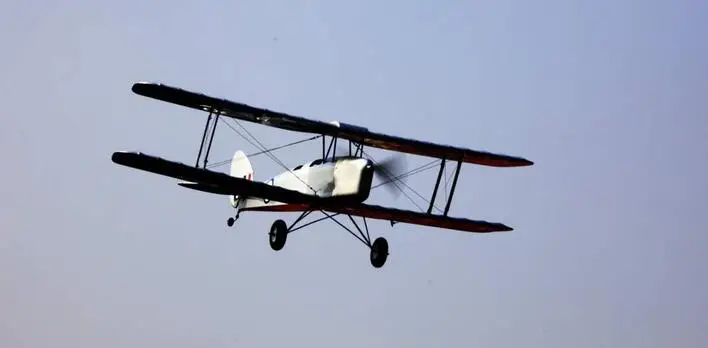 Радиоуправляемый самолет DH82a Tiger Moth Biplane 1 4 M Лазерная резка Balsa деревянная модель