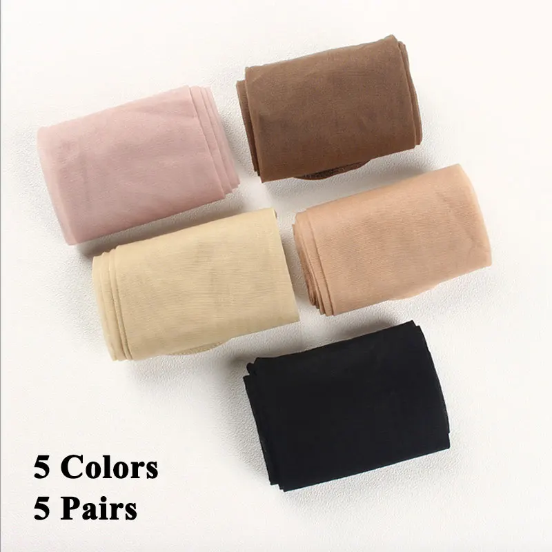 5 colors 5 pairs 5 пар/лот, прозрачные Нейлоновые женские носки, летние тонкие дышащие однотонные повседневные короткие женские носки, новинка, хорошая цена - Цвет: 5 colors 5 pairs