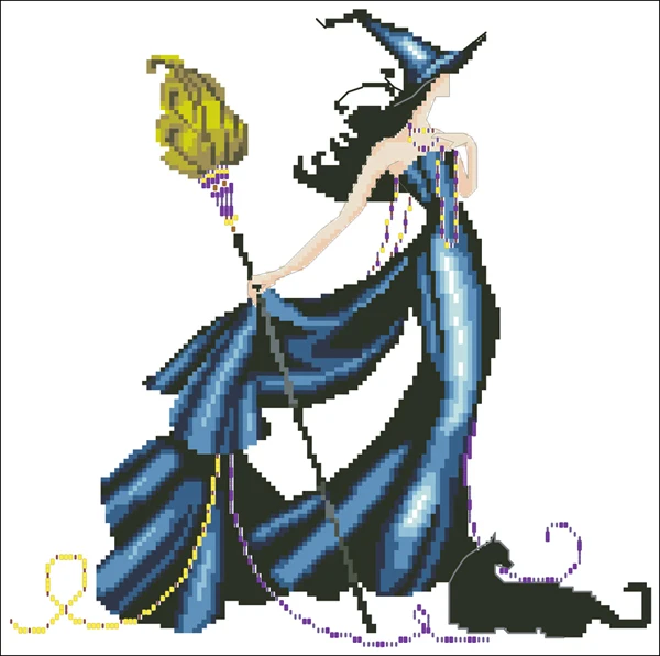 Рукоделие, сделай сам Вышивка крестом, наборы для вышивания, 14CT, NC206 Wizard - Цвет: NC206 Wizard(White)
