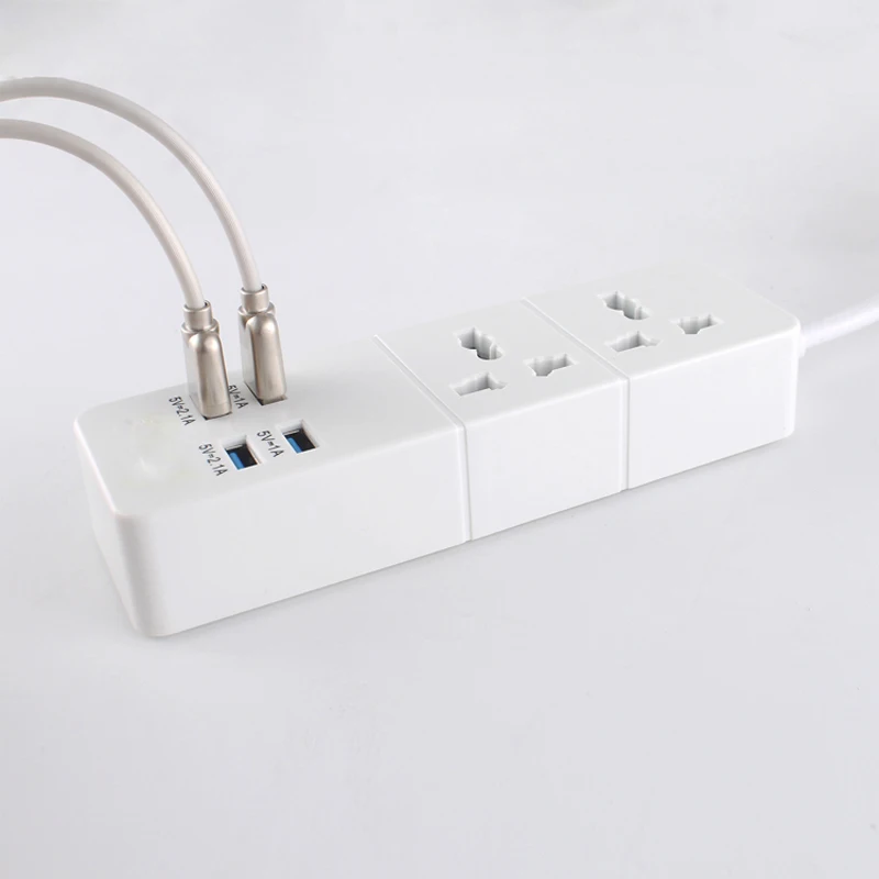 Умный сетевой фильтр с USB-разъемом защита от перегрузки перенапряжения 2 розетки 4