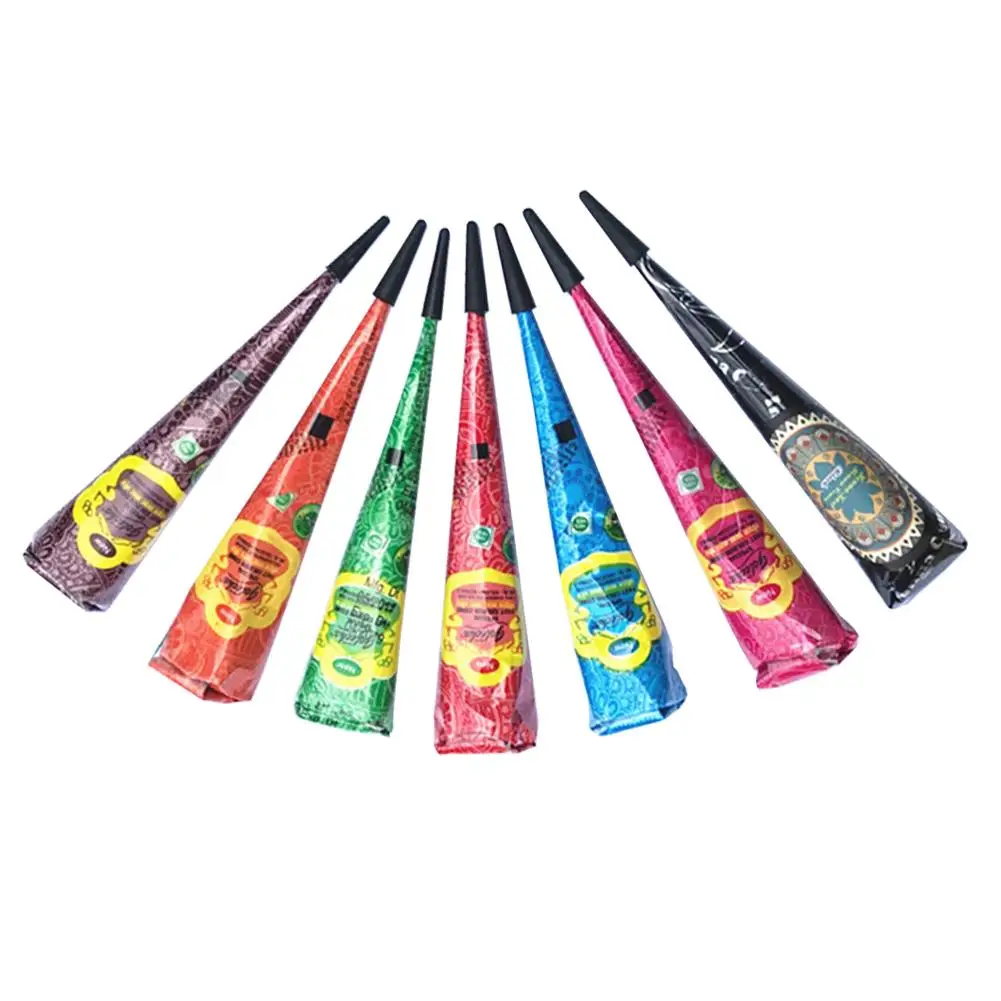 7 шт. натуральная индийская хна тату паста с конусами крем краска для тела|Краска