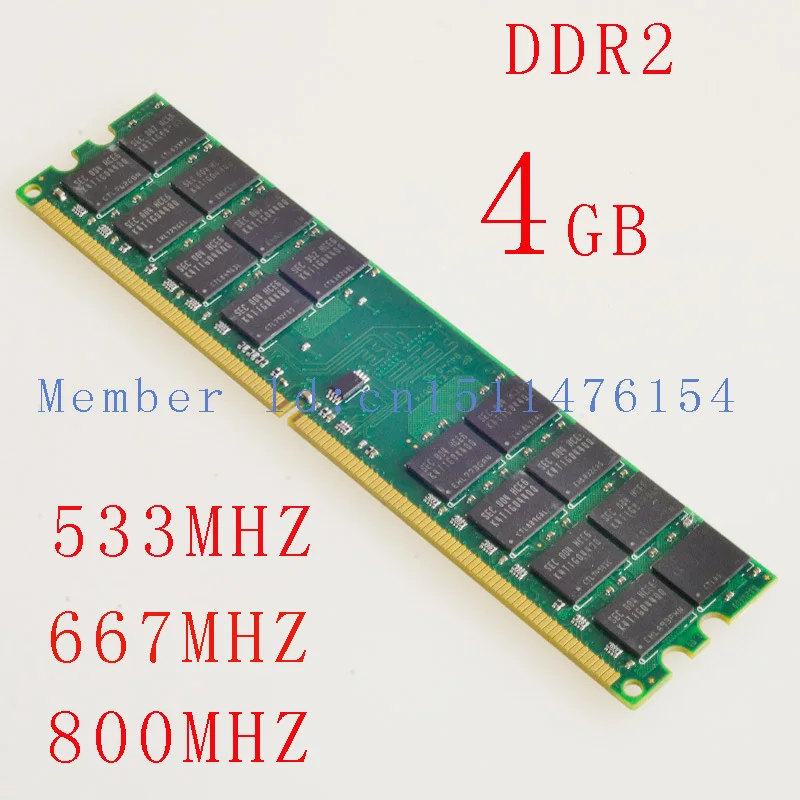 4 Гб оперативной памяти DDR2 533 МГц 667 800 PC2-5300 240pin настольная память - Цена: 1359.93