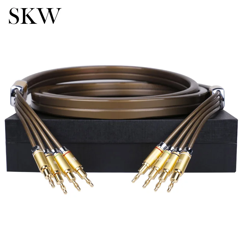 SKW Bi Amping (4/4) кабель громкоговорителя 6N OCC Audiophile Hi Fi аудио динамика вилка типа банан