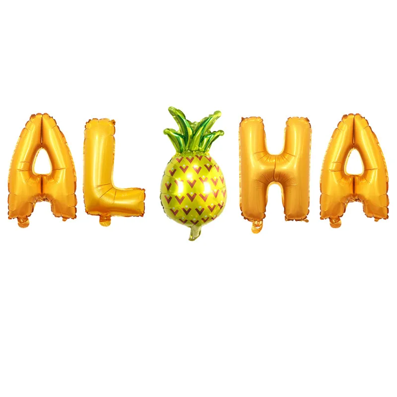 Chicinlife 5 шт. ананас Aloha шары из фольги в виде букв Hawai тропический пляж летние