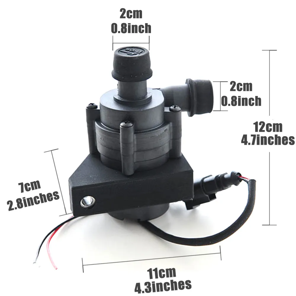 12V Авто теплого воздуха принудительная циркуляция водяного насоса автомобиля радиатора Бесщеточный насос работающий на постоянном токе