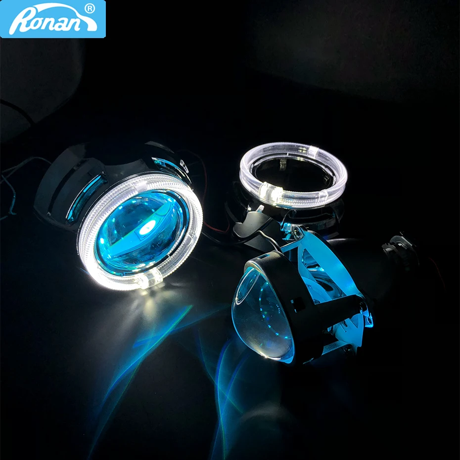 Ronan обновленный металлический 3,0 ''h1 Pro HID линзы проектора bi xenon LHD RHD костюм для H4 H7 светодиодный фонарь-оптический ангельские глазки для стайлинга автомобилей