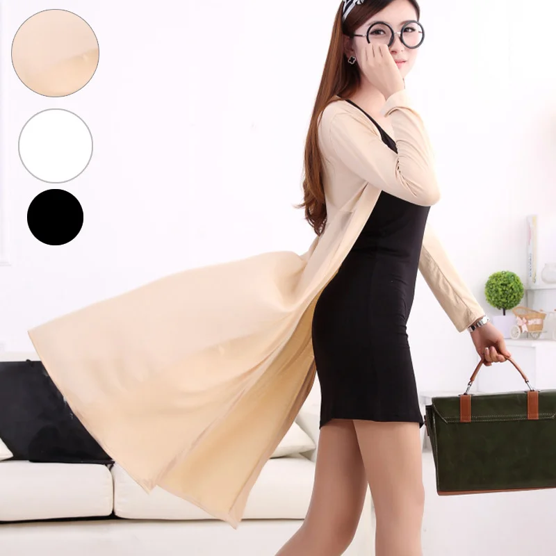 Женское шифоновое кимоно однотонный кардиган Солнцезащитный Пляжный топ лето 2017