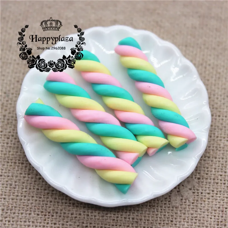20 шт Kawaii глины ручной работы твист конфеты бар миниатюрная еда искусство