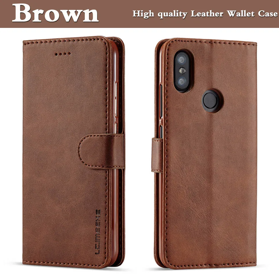 Brown Для Coque Xiao mi A2 чехол кожаный бумажник чехол для телефона Xiaomi mi A2 Флип Бумажник Чехол Xiao mi A2 Lite чехол Роскошный кожаный чехол funda - Цвет: Brown
