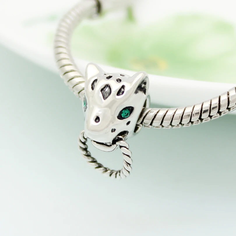 Новая распродажа дешевые посеребренное животное пантера Обворожительные