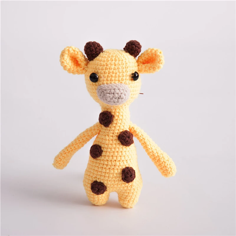 Giraffe Реквизит для фотосъемки новорожденных, аксессуары для вязания крючком, куклы в виде животных, милые куклы ручной работы, жираф, панда, лиса, свинья - Цвет: Giraffe